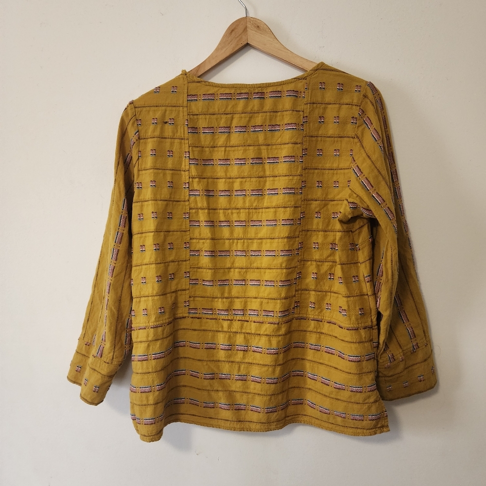 Habitat Mustard Yellow Blouse with Pattern - Picture 4 of 5